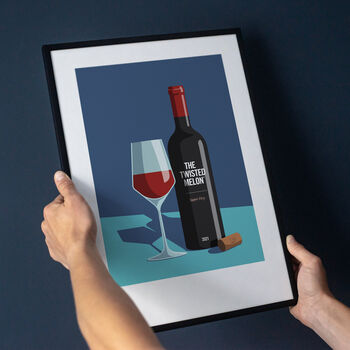 Personalised Wine Bottle Art Print, 6 of 8