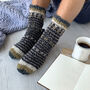 Hand Knitted Men's Wool Sofa Socks, thumbnail 1 of 3