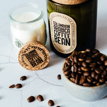 Arabica Coffee Scented Upcycled Wine Bottle Candle, 2 of 2