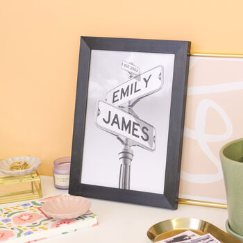 Personalised Couples Street Sign New Home Print, 4 of 7