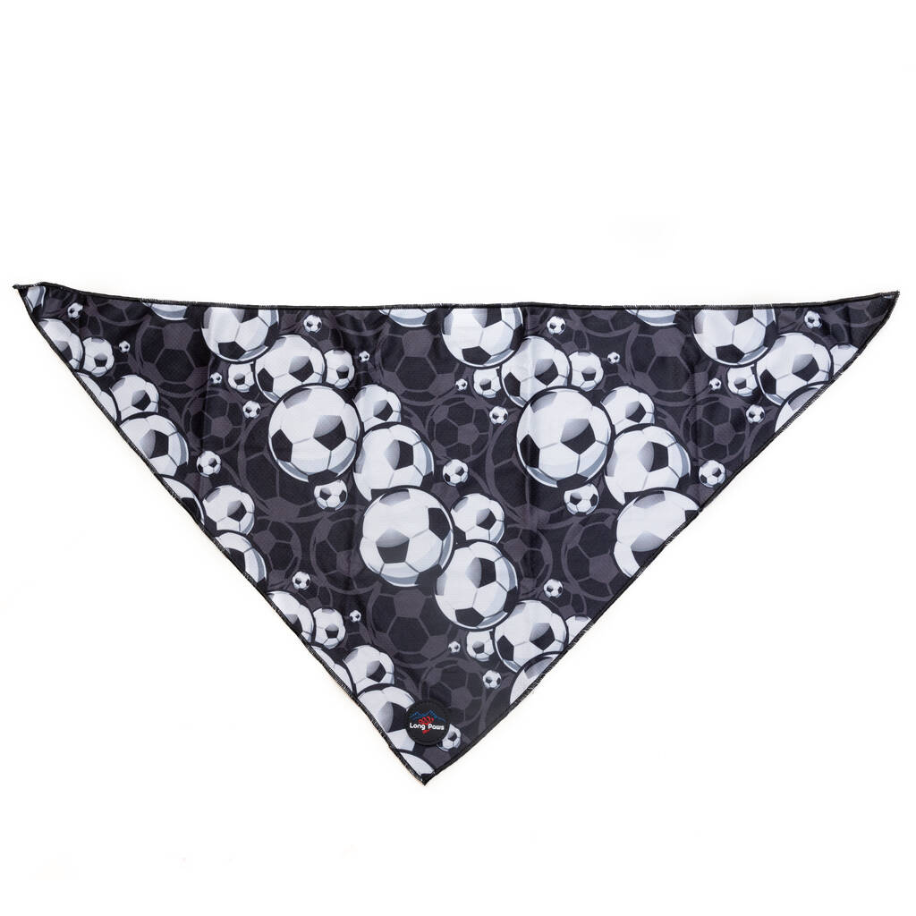 Funk The Dog Bandana Black And White Football By Long Paws
