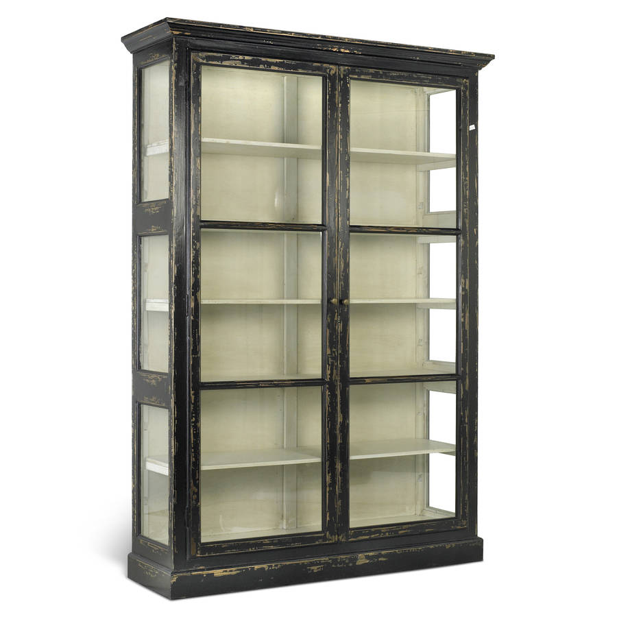 Large Glass Cabinet In Black Or White By Out There Interiors