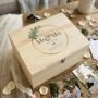 Personalised Wooden Wedding Foliage Wreath Keepsake Memory Box, thumbnail 1 of 10
