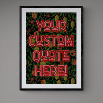 Custom Vintage Style Neon Typography Quote Art, 2 of 7