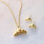 Croissant Necklace And Earring Gift Set, thumbnail 1 of 4