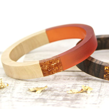 Wooden Bangle With Flakes, 7 of 11