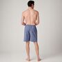 Men's 'Navy' Paisley Crisp Cotton Pyjama Shorts, thumbnail 3 of 4