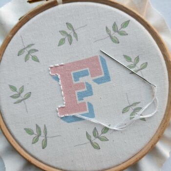 Personalised Initial Embroidery Kit, 3 of 6