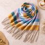 Colourful Stripes Blanket Scarf, thumbnail 2 of 5