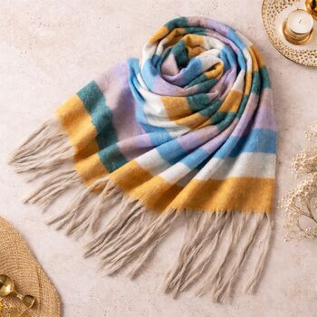 Colourful Stripes Blanket Scarf, 2 of 5