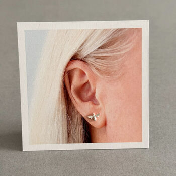 Bees Knees Sterling Silver Bee Earrings, 10 of 10