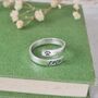 Sterling Silver Custom Pet Name Hug Ring, thumbnail 1 of 7