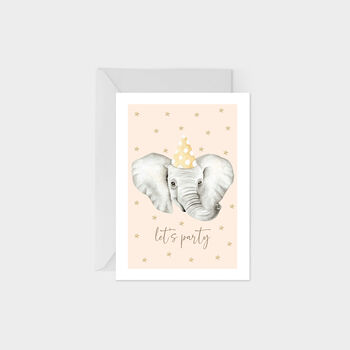 Let's Party Elephant Greeting Card, 2 of 2