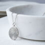 Personalised Fingerprint Oval Necklace, thumbnail 1 of 6