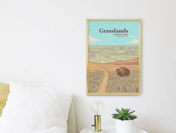 Grasslands National Park Canada Travel Poster Art Print, 2 of 8