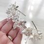 White And Silver Floral Bridal Crown, thumbnail 1 of 8