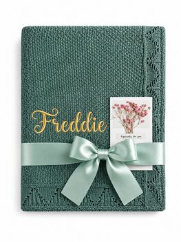 Personalised Baby Blanket Embroidered With Name Soft Customised Blanket For Newborn Baby Girl Cot And Pram Blanket Baby Girl Present 100x80cm, 10 of 12