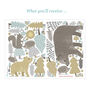 Bears In The Forest Fabric Wall Stickers, thumbnail 3 of 3