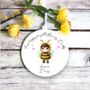 Personalised Cute Child Bee Hearts Decoration, thumbnail 1 of 2