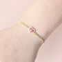 Red Enamel Heart Evil Eye Bracelet, thumbnail 1 of 5