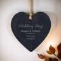 Personalised Classic Slate Heart Decoration, thumbnail 2 of 4