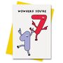 Funny 17th Birthday Card Wowzers You're 17 Years Old, thumbnail 2 of 2