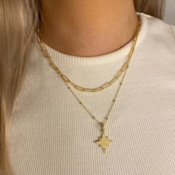 Gold Plated Follow That Star Pendant Necklace, 9 of 9