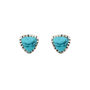 Trillion Turquoise Silver Stud Earrings, thumbnail 4 of 7