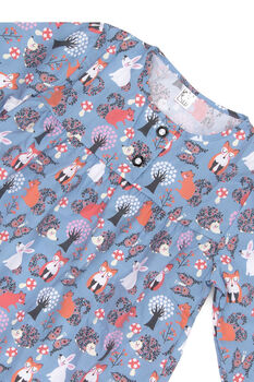 Girls Twilight Woodland Animal Cotton Pyjamas, 2 of 9