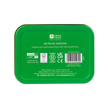 Quiz In A Tin Travel Trivia 200 Questions, 3 of 5