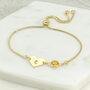 Gold Plated Initial And November Birthstone Bracelet, thumbnail 5 of 5