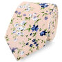 100% Cotton Handmade Floral Wedding Tie In Pink, thumbnail 1 of 3
