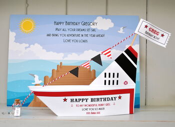 Personalised Anniversary Cruise Ship Card, 12 of 12