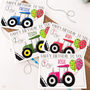 Personalised Red Tractor Age Birthday Card, thumbnail 6 of 8