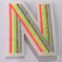 Neon Alphabet Fabric Iron On Patch, thumbnail 2 of 9