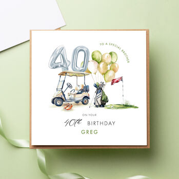 Personalised Golf Lover Mens Birthday Card, 5 of 7