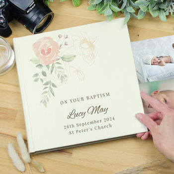 Personalised Floral Square Photo Album, 2 of 8
