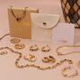 Esme Gemstone Gold Hoop Earrings, thumbnail 8 of 8