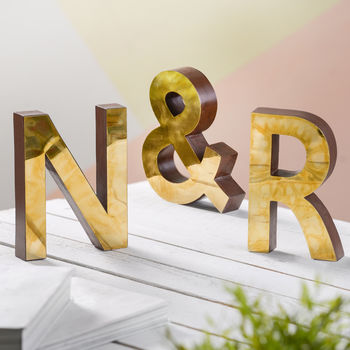 Brass Freestanding Letters, 3 of 5