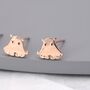 Umbrella Octopus Stud Earrings In Sterling Silver, thumbnail 3 of 11