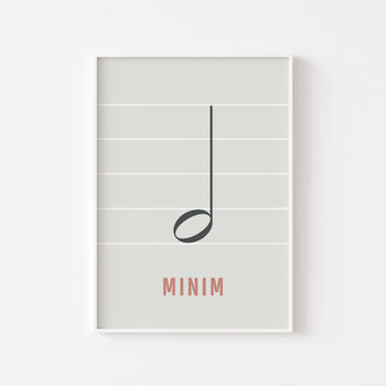 Minim Note Print | Music Theory Poster, 3 of 10