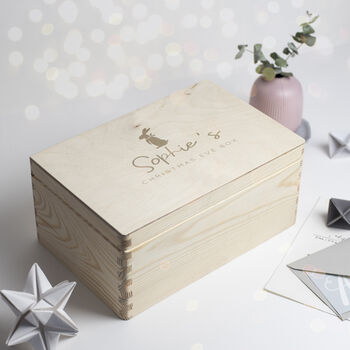 Engraved Wooden Christams Eve Box, 4 of 6