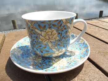 Large Cup And Saucer In Blue Chrysanthemum Design, 6 of 11