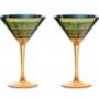 Set Of Two Electroplated Fiesta Cocktail Glasses, thumbnail 2 of 2