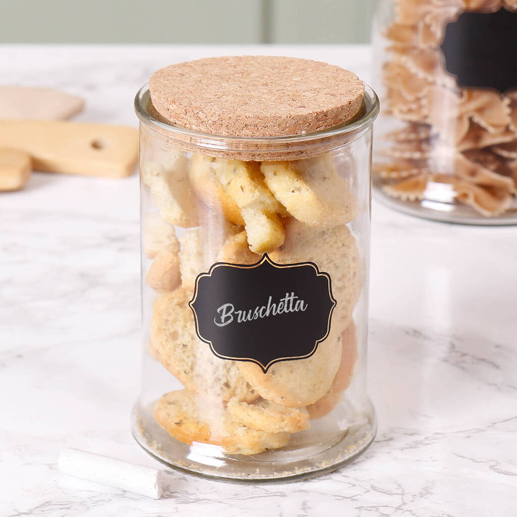 Decorative Chalkboard Glass Storage Jar By Dibor