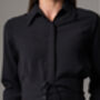 Romina Black Waist Defining Classic Shirt Dress, thumbnail 3 of 4