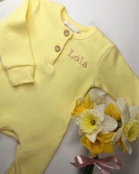 Personalised Ribbed Romper, 8 of 12