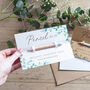 Green Eucalyptus 'Pencil Us In' Save The Date, thumbnail 1 of 3