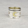 Crescent Moon Spinning Ring, thumbnail 2 of 5