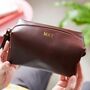 Personalised Travel Leather Wash Bag, thumbnail 5 of 7